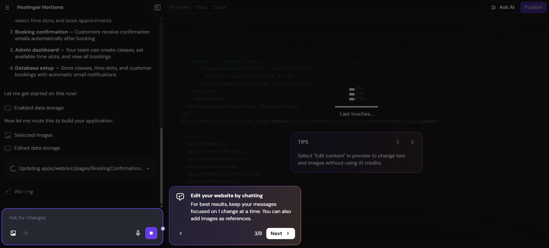 Edit Website By Chatting With Hostinger's Horizons Edit Website By Chatting With Hostinger's Horizons