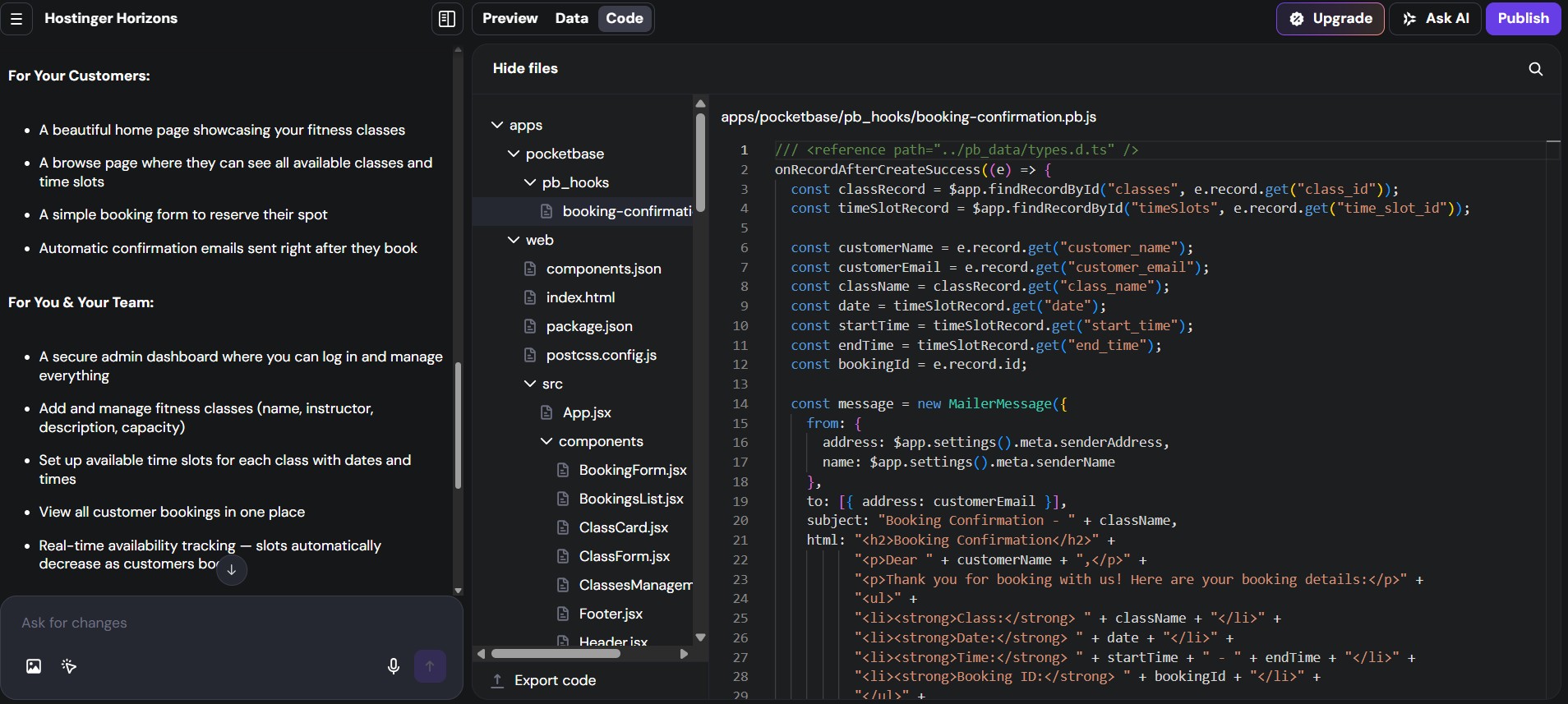 Hostinger Horizon's Code View Of The Website It Built For Me Hostinger Horizon's Code View Of The Website It Built For Me